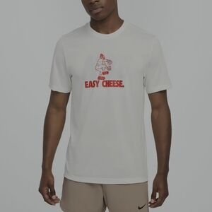 Nike White 'Easy Cheese' Graphic Tee